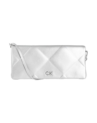 CALVIN KLEIN Τσάντα χειρός Ασημί 51% Ανακυκλωμένος πολυεστέρας, 49% Πολυουρεθάνη