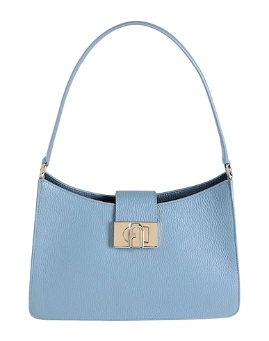 FURLA Handbag FURLA 1927 M SHOULDER BAG SOFT
 Slate blue 100% Leather