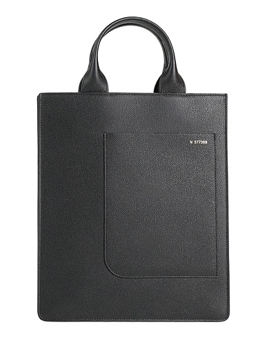 VALEXTRA Handbag Charcoal 100% Calfskin