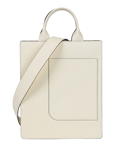 VALEXTRA Handtasche Elfenbein 100% Kalbsleder
