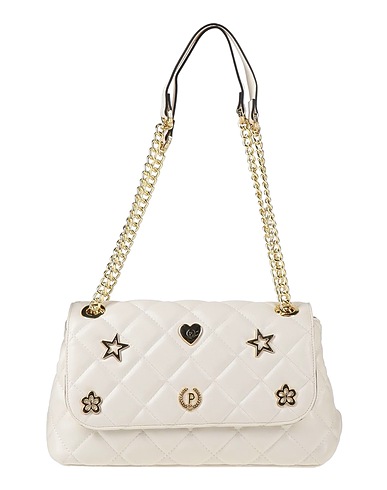 POLLINI Borsa a spalla Bianco 100% Poliuretano