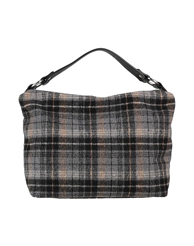 GIANNI NOTARO Handbag Grey Textile fibers, Leather