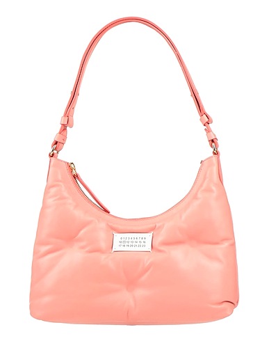 MAISON MARGIELA Shoulder bag Salmon pink 100% Ovine leather, Cow leather, Brass, Zinc