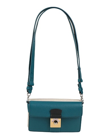 MAISON MARGIELA Borsa a tracolla Verde petrolio Pelle, Fibre tessili