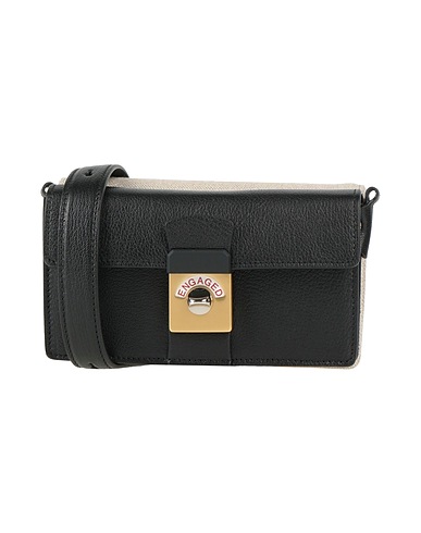 MAISON MARGIELA Across-body bag Black Leather, Textile fibres