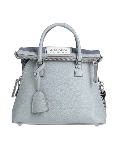 MAISON MARGIELA Handbag Light blue Leather, Textile fibers