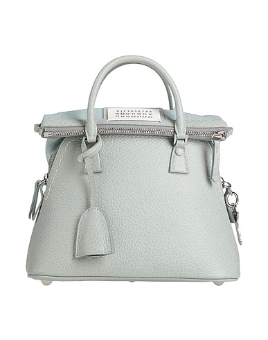 MAISON MARGIELA Handbag Sky blue Leather, Textile fibres