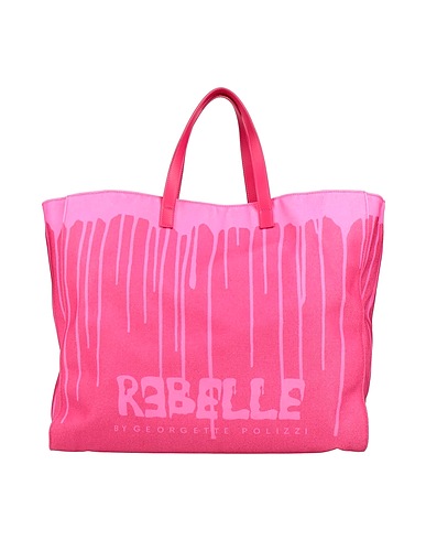 RƎBELLE Borsa a mano Magenta 100% Cotone, Pelle