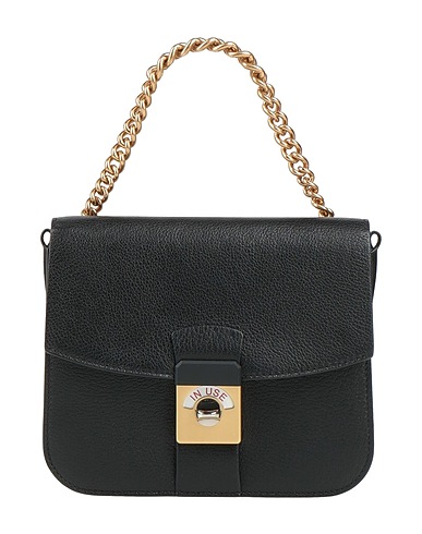MAISON MARGIELA Handbag Black Leather, Textile fibres