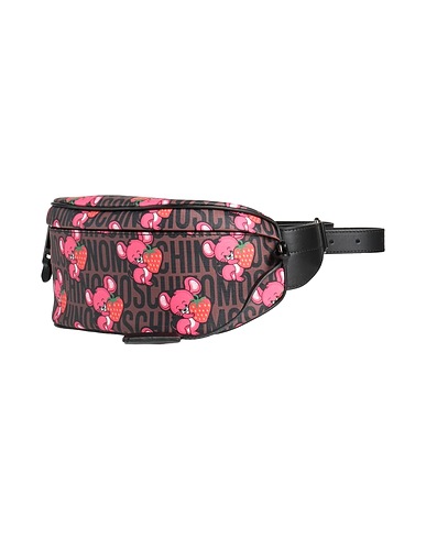 MOSCHINO Belt Bags Brown Leather, Rubber