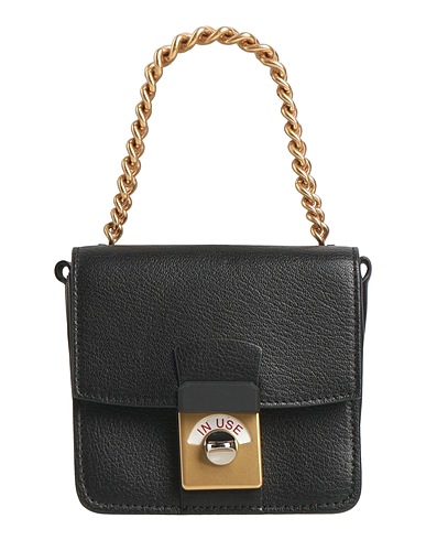 MAISON MARGIELA Handbag Black Leather, Textile fibres