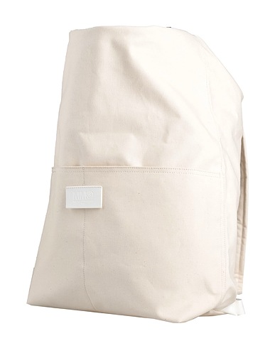 MM6 MAISON MARGIELA Backpacks Cream 100% Cotton, Cow leather, Iron