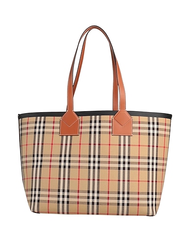 BURBERRY Shoulder bag Sand 100% Cotton, Calfskin