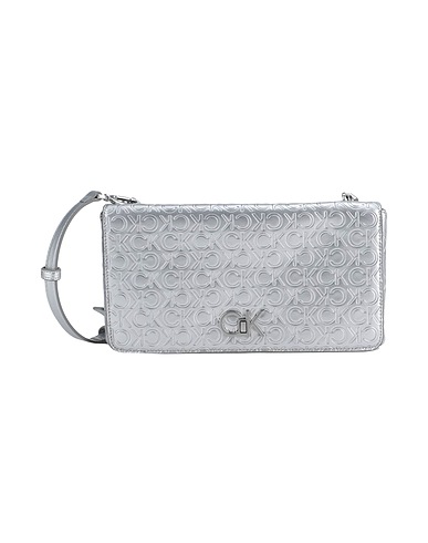 CALVIN KLEIN Umhängetasche Silber 51% Recyceltes Polyester, 49% Polyurethan