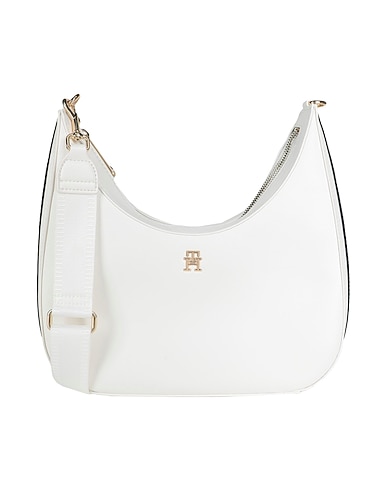 TOMMY HILFIGER Borsa a tracolla Off white 52% Poliestere riciclato, 48% Poliuretano