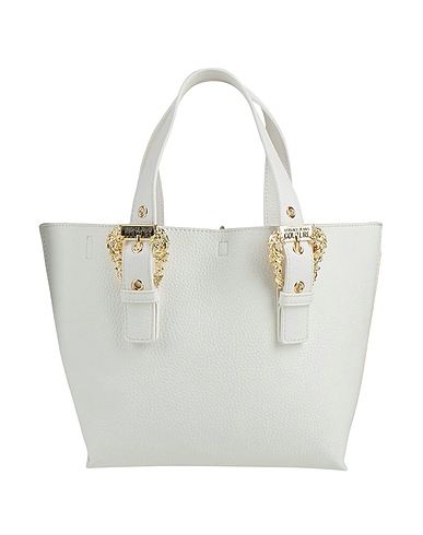 VERSACE JEANS COUTURE Borsa a mano Bianco 100% Poliestere, Resina poliuretanica
