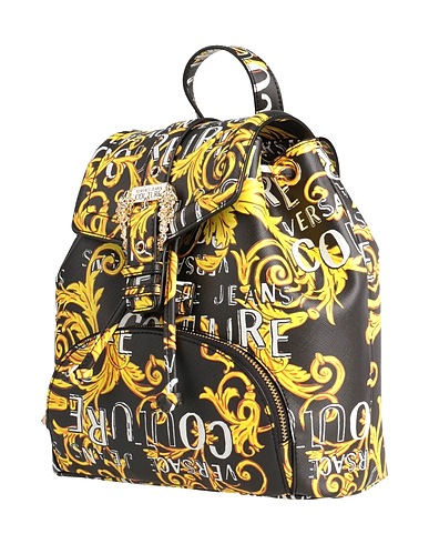 VERSACE JEANS COUTURE Backpacks Black 100% Polyester, Polyurethane resin