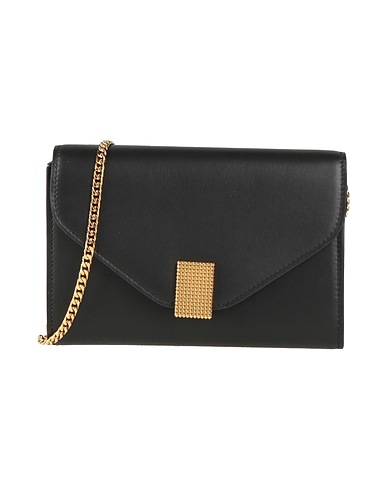 LANVIN Cross-body bags Black 100% Calfskin, Brass, Zamak