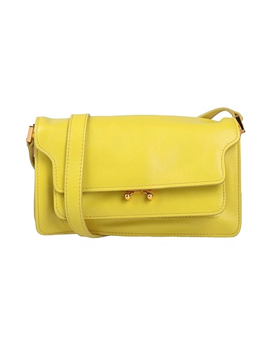 MARNI Across-body bag Lime green 100% Cow leather, Steel