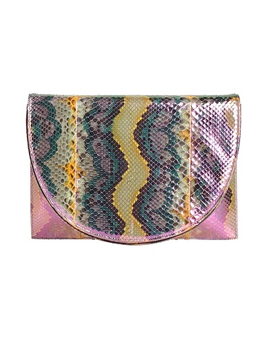 RODO Handbag Purple Python skin, Textile fibres