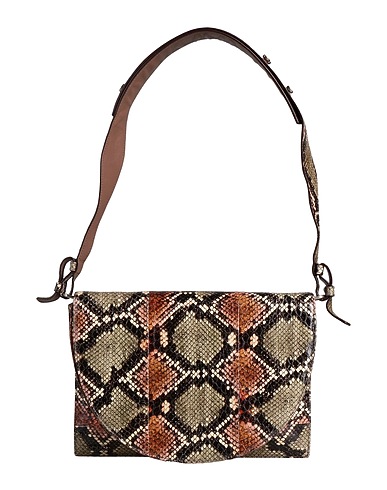 RODO Shoulder bag Sage green Elaphe snakeskin