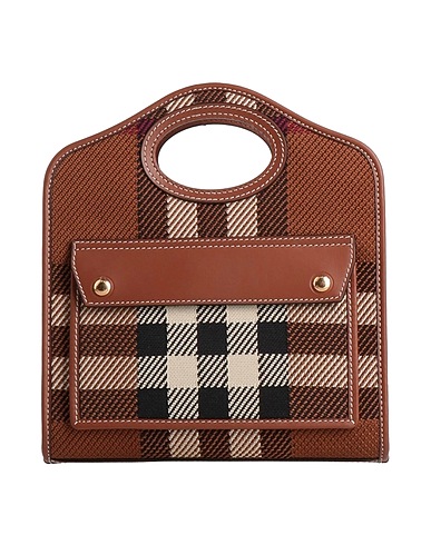 BURBERRY Сумки с короткими ручками и клатчи Коричневый Текстильное волокно