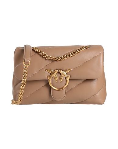 PINKO Across-body bag Light brown Leather