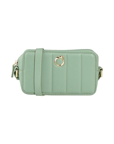 TRUSSARDI Across-body bag Sage green 100% Polyester, Polyurethane resin