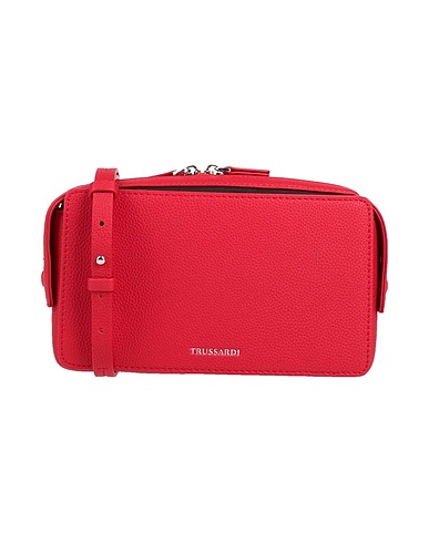 TRUSSARDI Across-body bag Brick red Polyethylene, Polyurethane