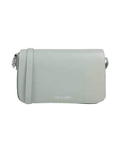 TRUSSARDI Borsa a tracolla Verde chiaro 100% Poliestere riciclato, Poliestere, Pelle, Resina poliuretanica