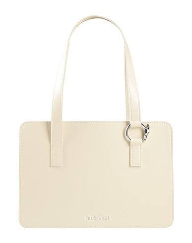 TRUSSARDI Handbag Ivory 100% Recycled polyester, Polyester