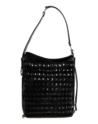 RODO Handbag Black Textile fibres, Leather
