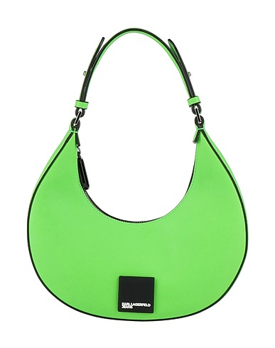 KARL LAGERFELD JEANS Borsa a mano Verde chiaro 58% Poliuretano riciclato, 42% Poliuretano
