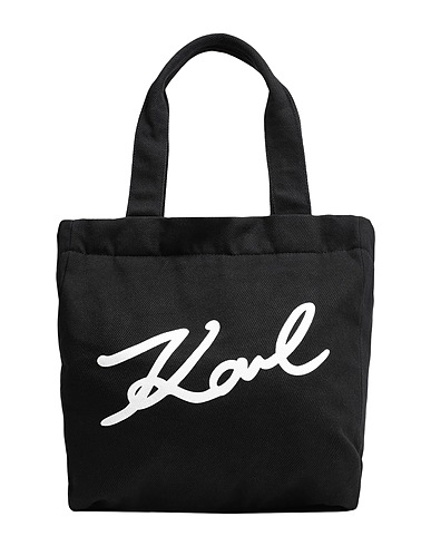 KARL LAGERFELD Handtasche Schwarz 100% Baumwolle