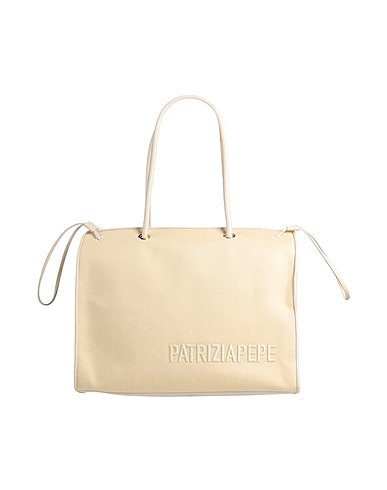 PATRIZIA PEPE Handbag Beige 100% Cotton, Polyester