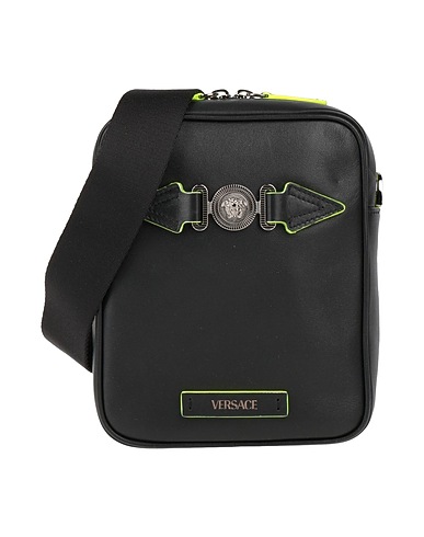 VERSACE Across-body bag Black 100% Calfskin