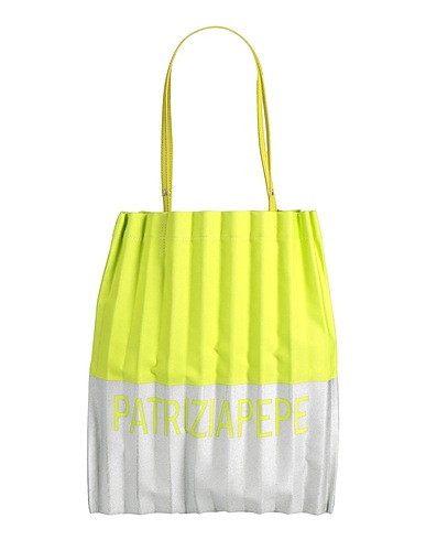 PATRIZIA PEPE Handbag Lime green Polyester, Leather
