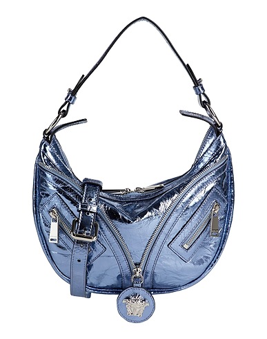 VERSACE Handbag Light blue 100% Calfskin