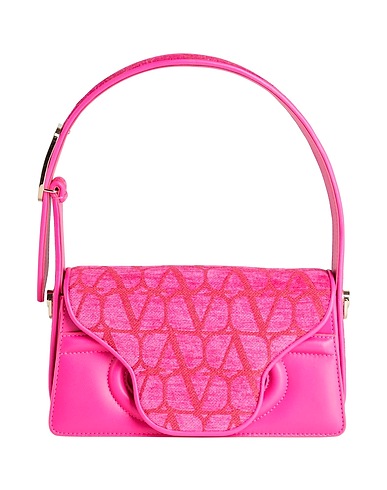 VALENTINO GARAVANI Handtasche Fuchsia Leder, Gewebefasern