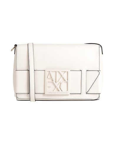 ARMANI EXCHANGE Cross-body bags Ivory 100% Polyurethane, Polyester