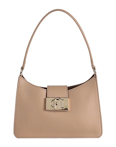 FURLA Handtasche FURLA 1927 S SHOULDER BAG SOFT
 Hellbraun 100% Leder