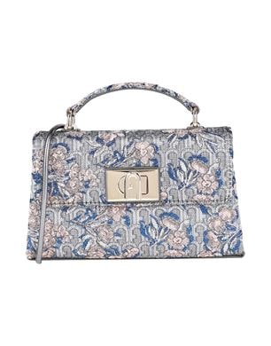 FURLA FURLA 1927 MINI CROSSBODY TOP ハンドバッグ グレー レディース