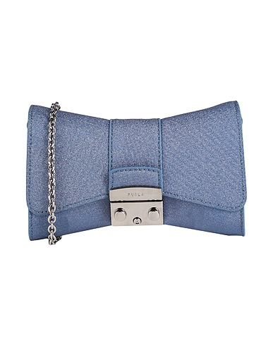 FURLA Across-body bag METROPOLIS REMIX MINI CROSSBOD
 Slate blue 61% Cotton, 29% Textile fibres, 10% Leather