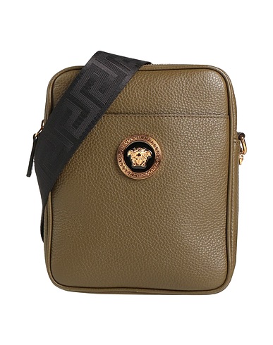 VERSACE Cross-body bags Military green 100% Calfskin
