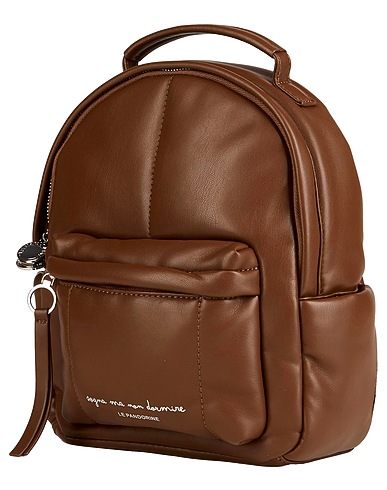 LE PANDORINE Rucksacks Chocolate brown 100% Polyurethane