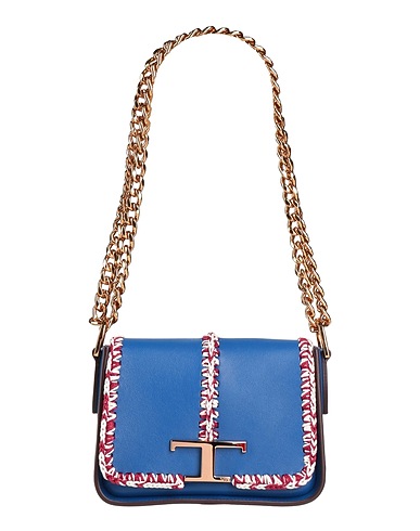 TOD'S Shoulder bag Bright blue Calfskin