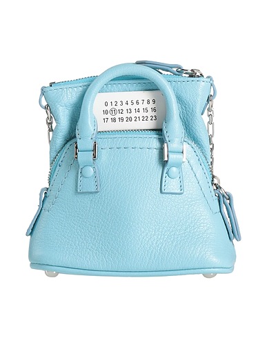 MAISON MARGIELA Borsa a tracolla Celeste 100% Pelle di capra, Ottone, Zinco, Alluminio, Rame
