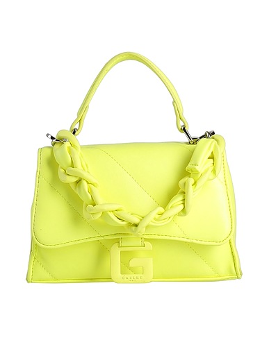 GAëLLE Paris Borsa a mano Giallo 100% Poliuretano, Poliestere