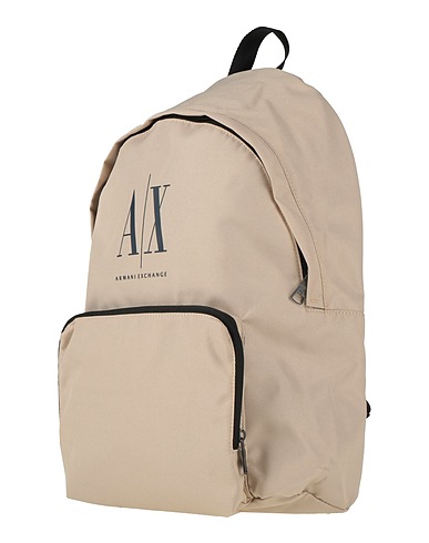 ARMANI EXCHANGE Athletic bags and rucksacks Sand 100% Polyester