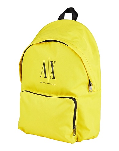 ARMANI EXCHANGE Athletic bags and rucksacks Yellow 100% Polyester